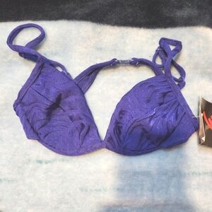 Mixit swimwear top bikini top size 10 blue